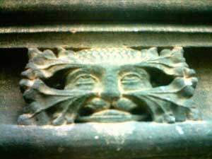 The Greenman on Chester Cathedral. Click for a closer look